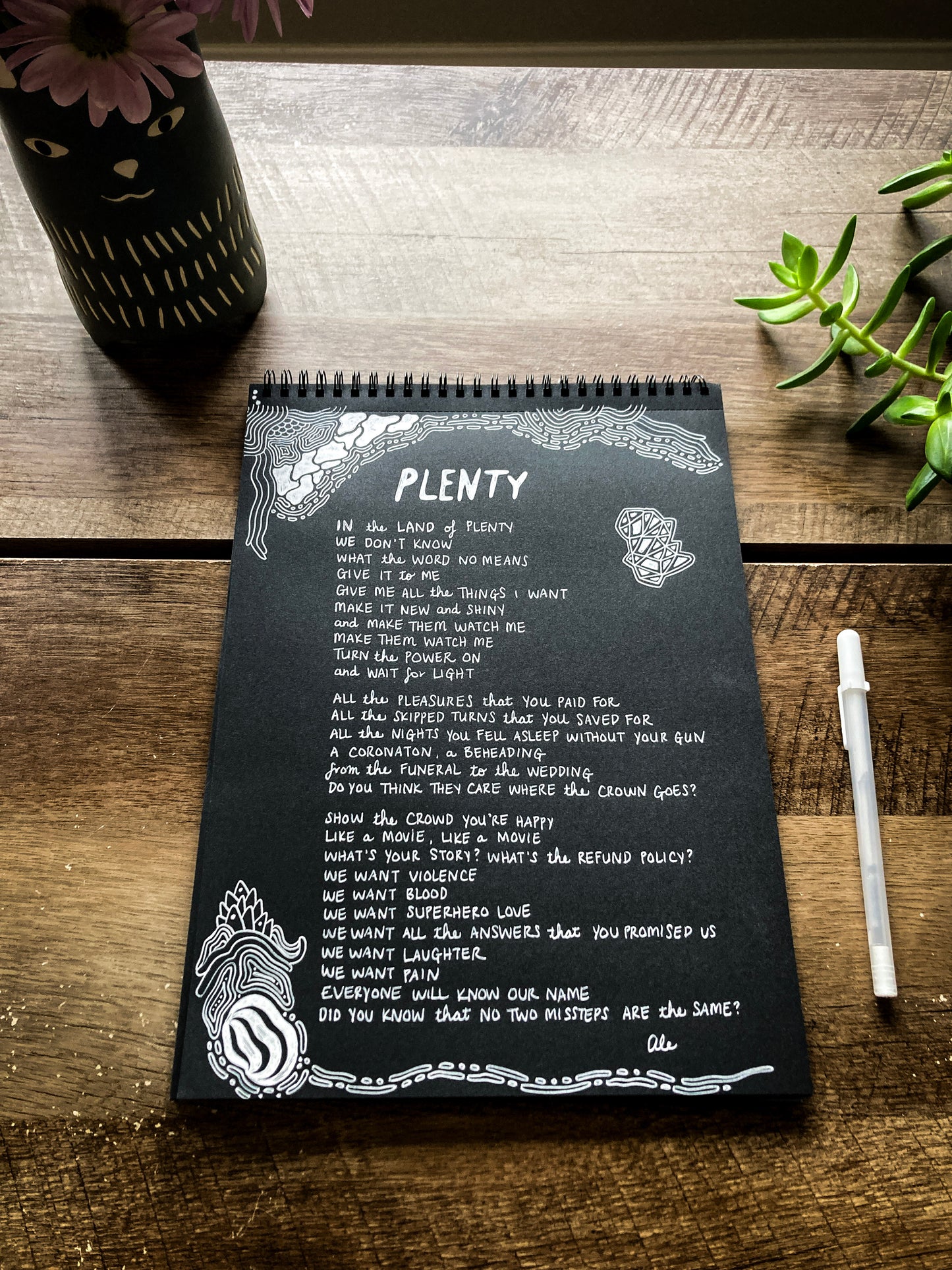 Handwritten Lyrics - 9" x 12"