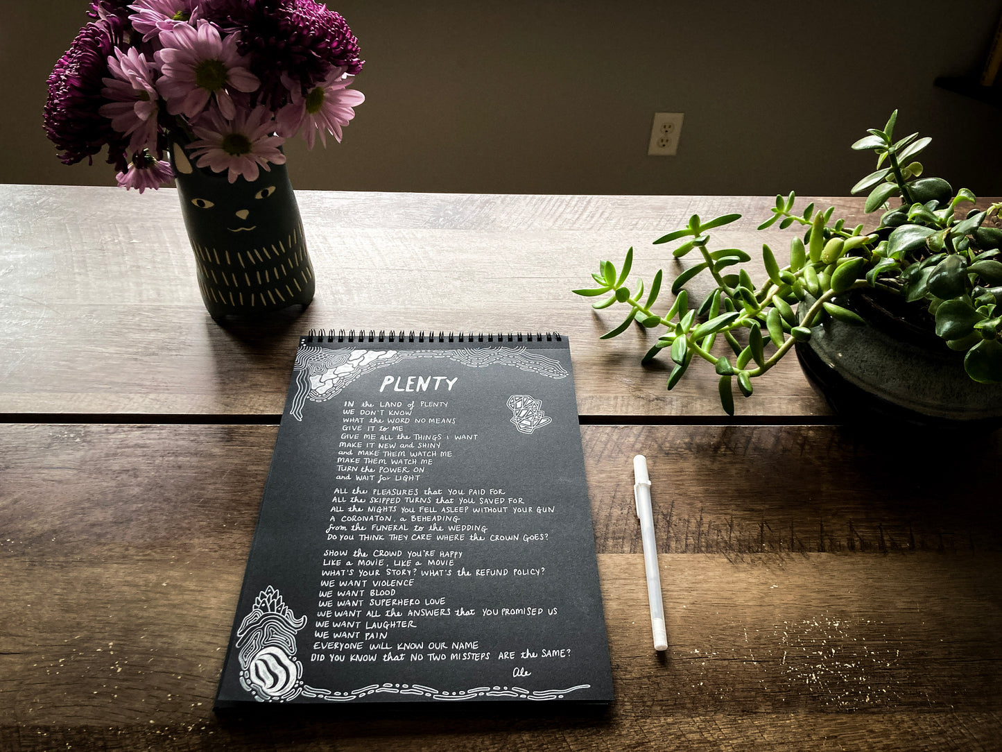 Handwritten Lyrics - 9" x 12"
